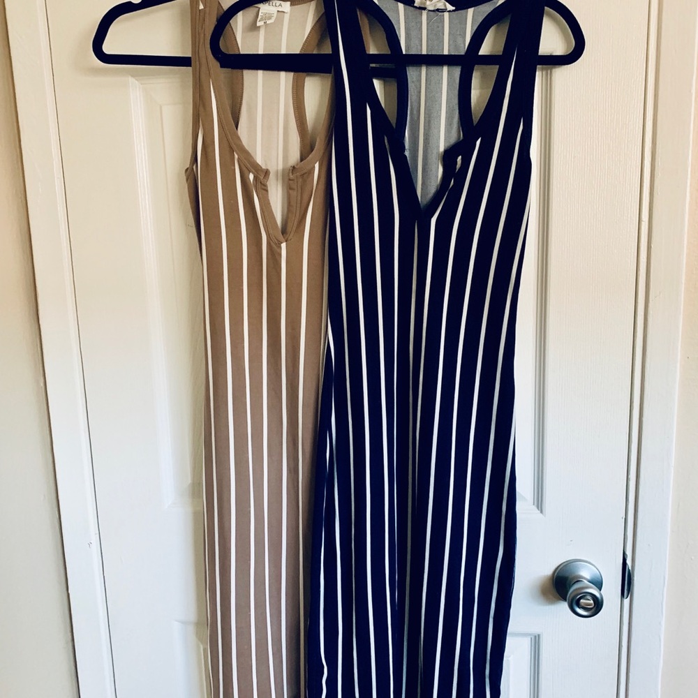 2 Super Cute Striped Bodycon Dresses